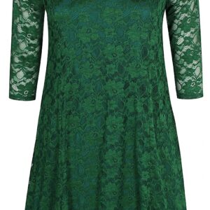 Zhenzi kjole med blonde 46 - 48 Grøn billede