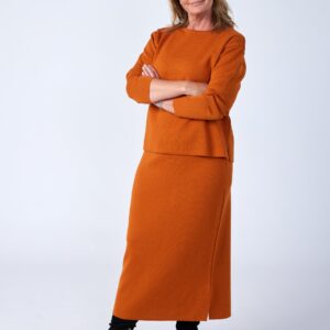 Åse Long - Orange - Kjole - 2xl billede