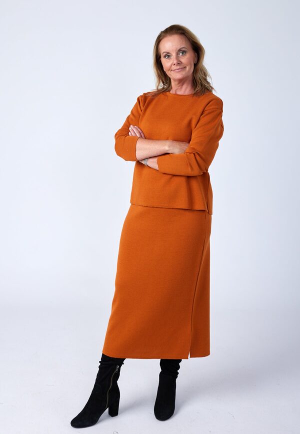 Åse Long - Orange - Kjole - 2xl billede