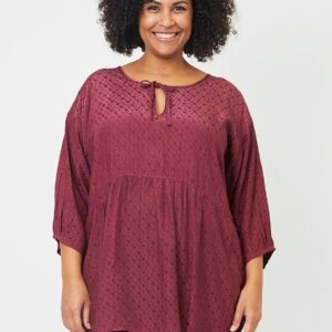 Adia - Bluse - Adabbigale - Burgundy - Xl/54-56 billede