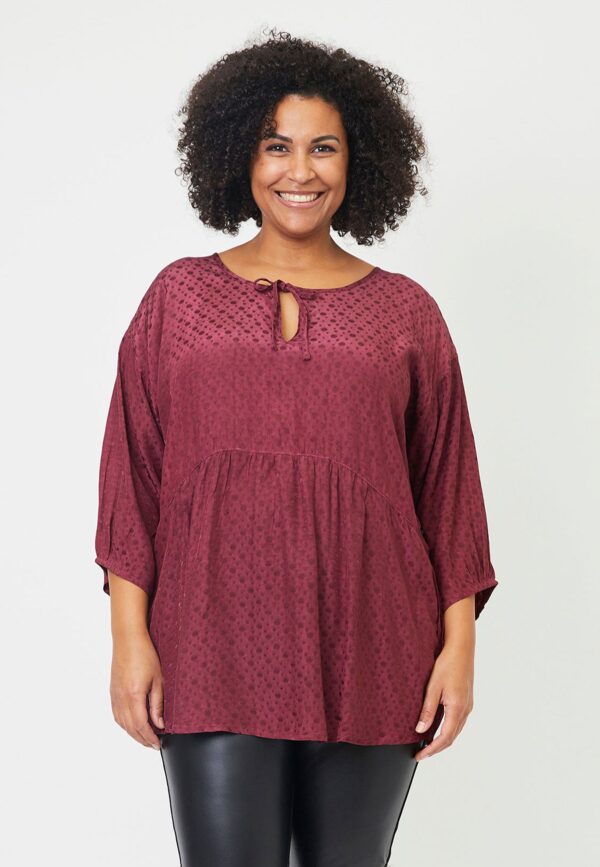 Adia - Bluse - Adabbigale - Burgundy - Xl/54-56 billede