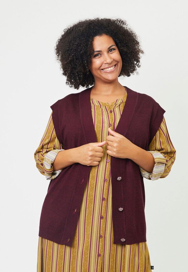 Adia - Bluse - Adabric - Burgundy - M/46-48 billede