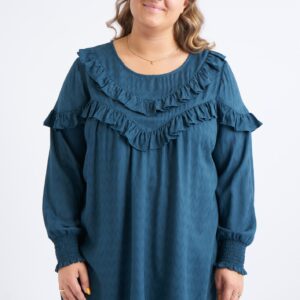 Adia - Bluse - Adaneli - Dark Peacok - Xl/54-56 billede