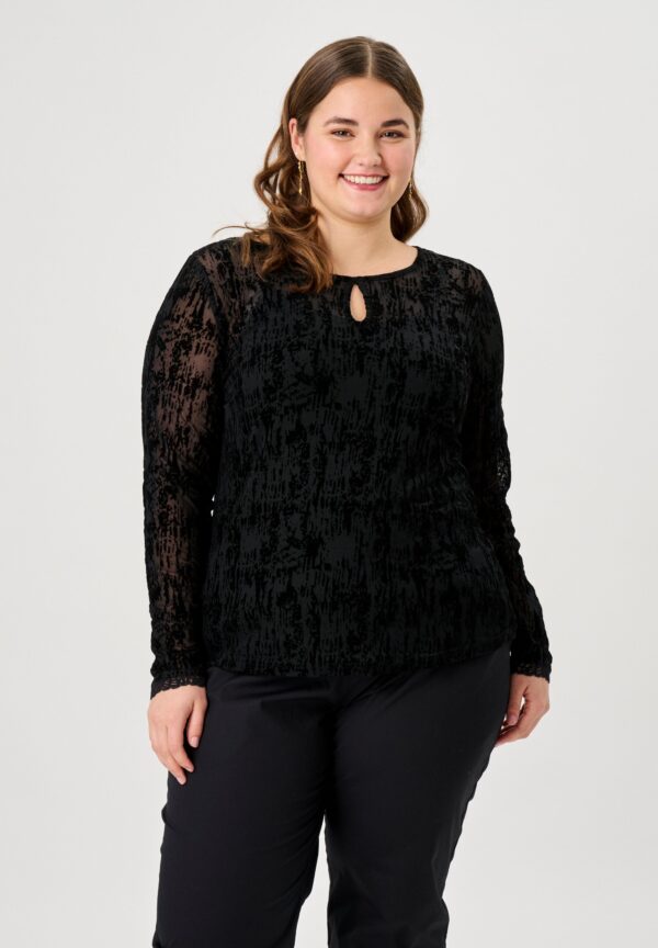 Adia - Bluse - Adgersmi - Black - Xl/54-56 billede