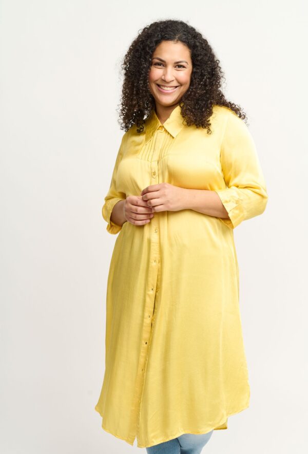 Adia - Kjole - Adlexan - Yoke Yellow - Xl/54-56 billede