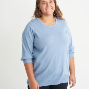 Adia - Bluse - Adlolla - Faded Blue - L billede