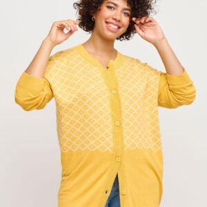 Adia - Cardigan - Adlorra - Yoke Yellow - M/46-48 billede