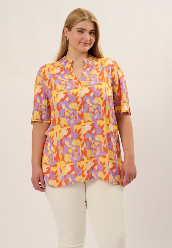 Adia - Bluse - Adpalma - Spring Orange - Xl/54-56 billede