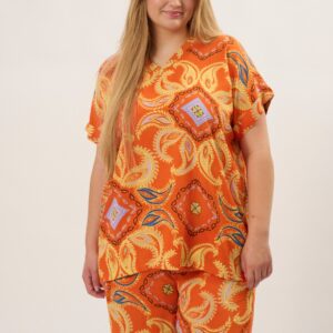 Adia - Bluse - Adpanille - Spring Orange - S/42-44 billede