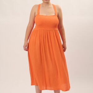 Adia - Kjole - Adpetra - Spring Orange - M/46-48 billede