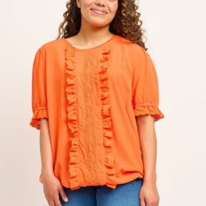 Adia - Bluse - Adsidsel - Sprizz Orange - M/46-48 billede