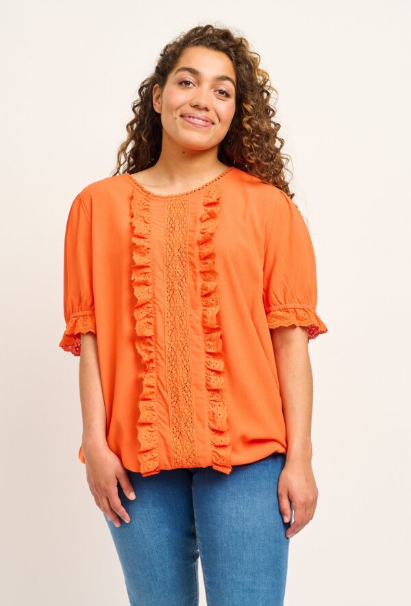 Adia - Bluse - Adsidsel - Sprizz Orange - M/46-48 billede