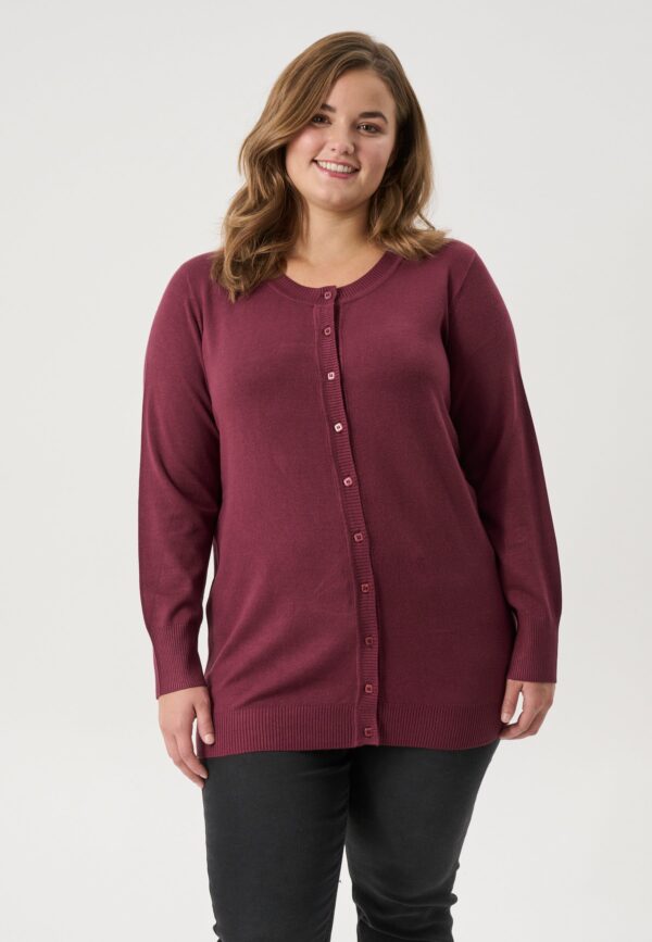 Adia - Cardigan - Adsylivi - Wine Red - M/46-48 billede