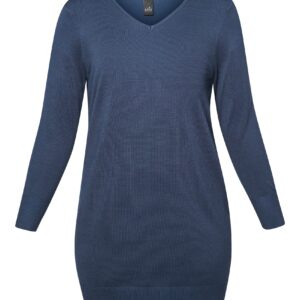 Adia - Bluse - Adsynnøve - Navy - Xl/54-56 billede