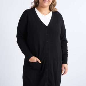 Adia - Cardigan - Adsyverine - Black - L/50-52 billede