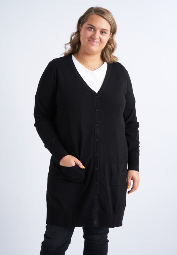 Adia - Cardigan - Adsyverine - Black - L/50-52 billede