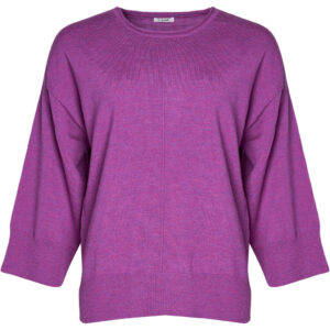 Christel - Hotensia Purple Melange - Bluse - Xl billede