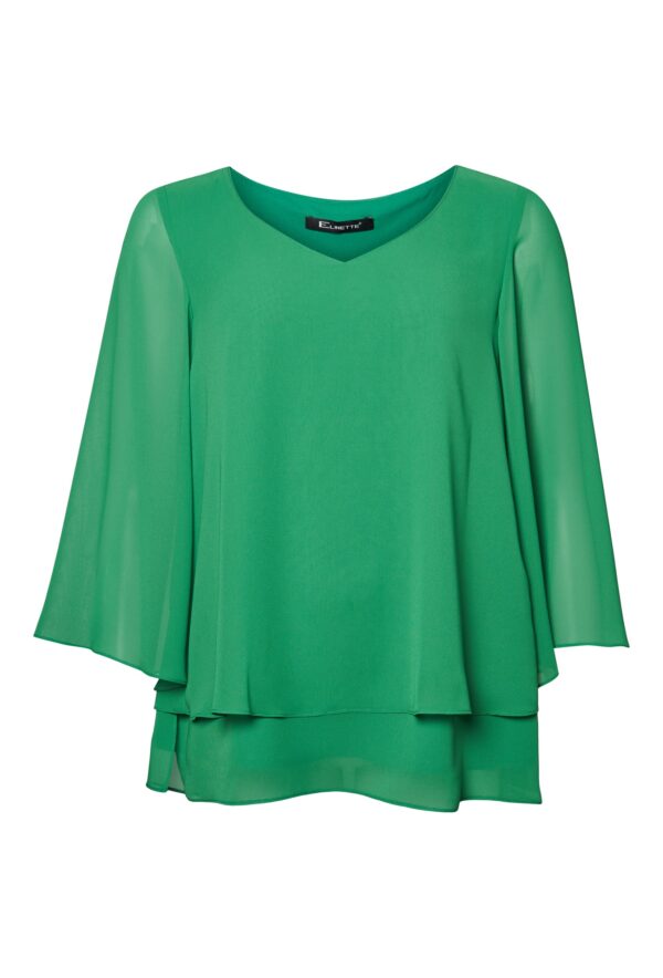 Elcamma - Grass Green - Bluse - 48 billede