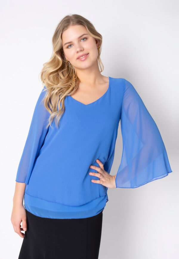 Elcamma - Cornflower Blue - Bluse - 38 billede