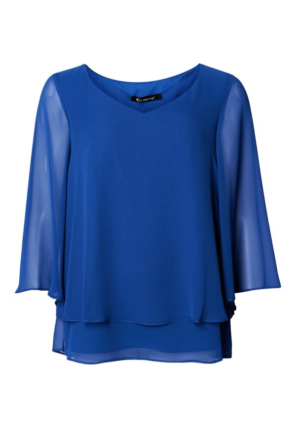 Elcamma - Royal Blue - Bluse - 36 billede