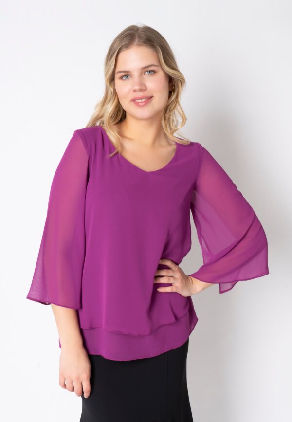 Elcamma - Burgaville Pink - Bluse - 40 billede