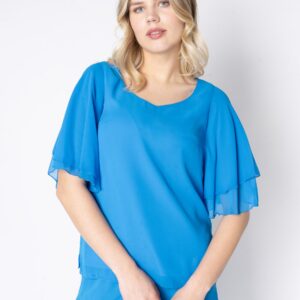 Elnobel - Turquoise - Bluse - 48 billede