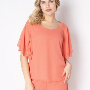 Elnobel - Coral Red - Bluse - 38 billede