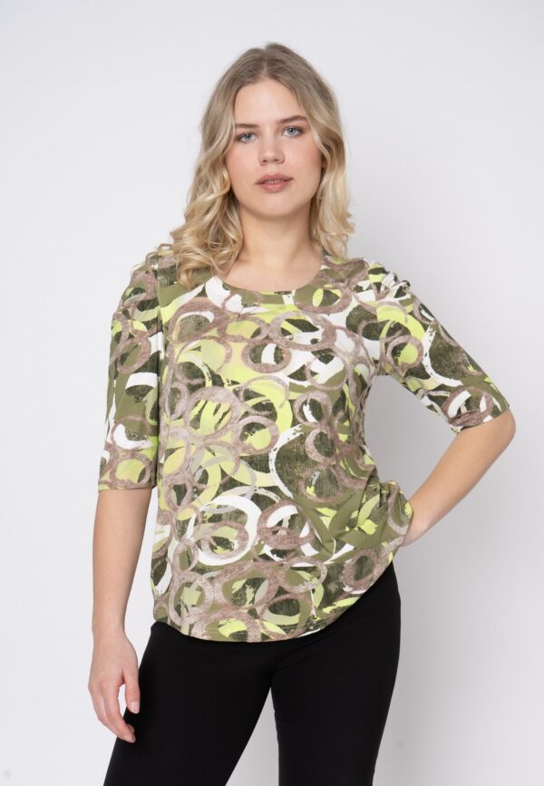 Etcisse - Olive Green - Bluse - 48 billede