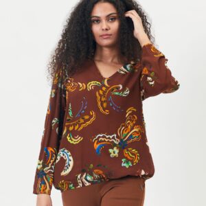 Etpouline - Brown - Bluse - 2xl billede