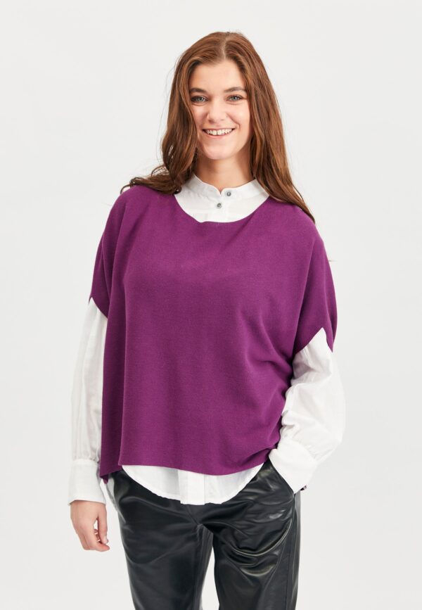 Elfi - Dark Purple - Bluse - L/xl billede