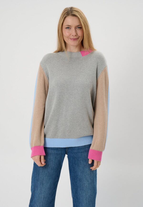 Liada - Light Grey Melange - Bluse - 2xl billede