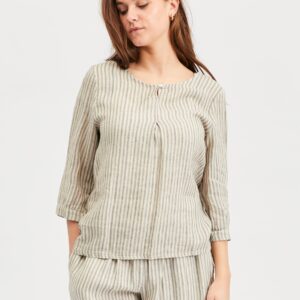 Lifabienne - Sand Stripe - Bluse - 2xl billede