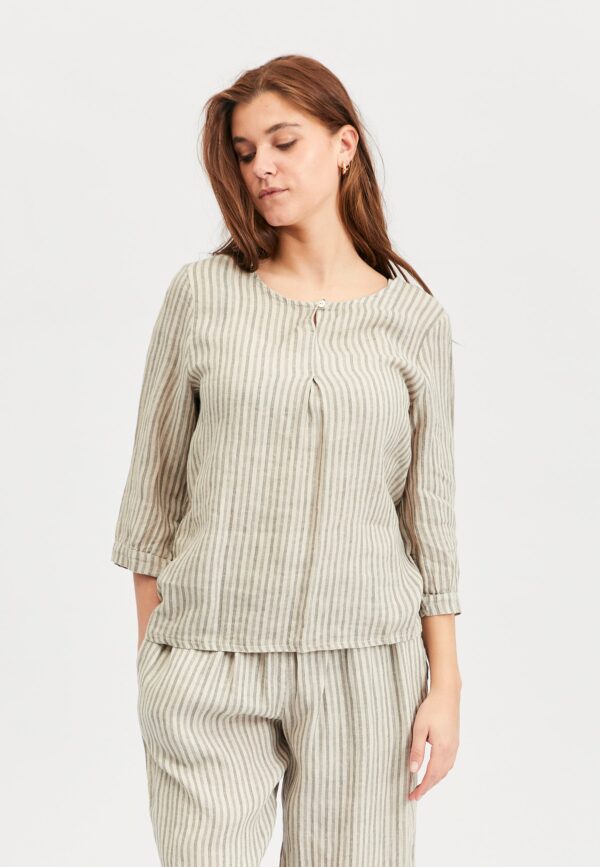 Lifabienne - Sand Stripe - Bluse - 2xl billede