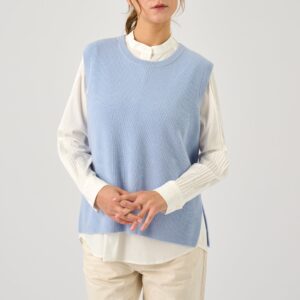 Lifika - Light Blue Melange - Bluse - M billede