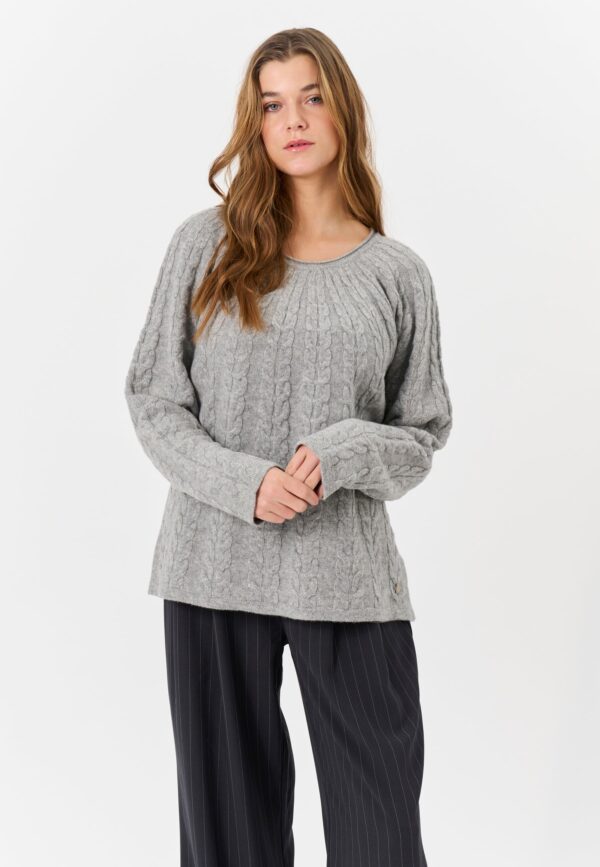 Likaya - Grey Melange - Bluse - Xl billede