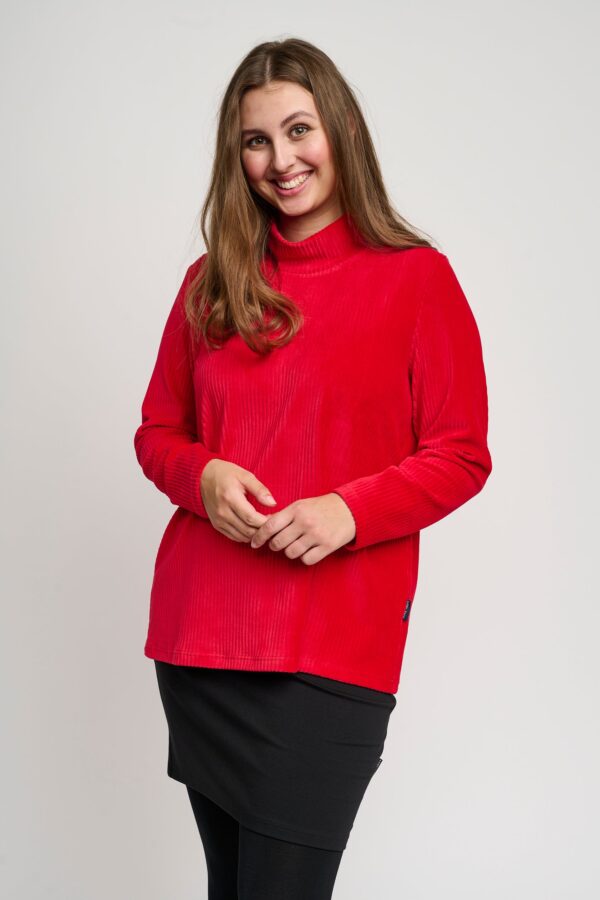 Pont Neuf - Bluse - Pnabiir - Warm Red - 3xl billede