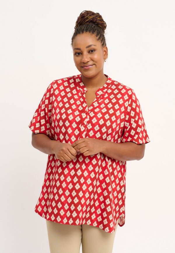 Pont Neuf - Bluse - Pnadella Sia - Tomato - 3xl/54-56 billede