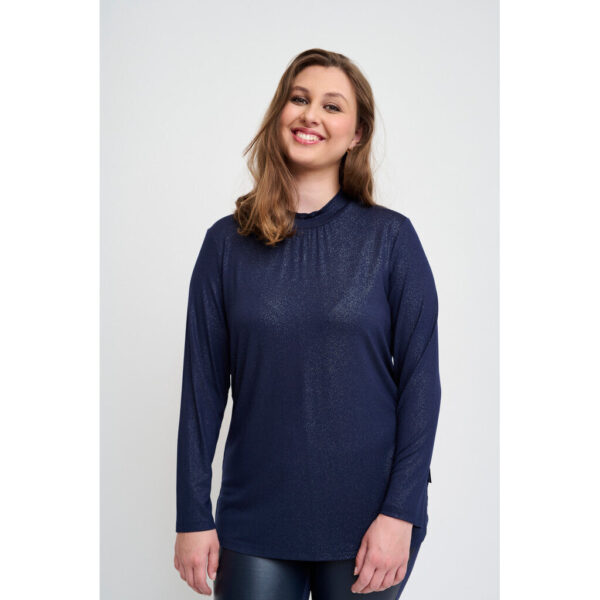 Pont Neuf - Bluse - Pnalex - Navy - 3xl billede