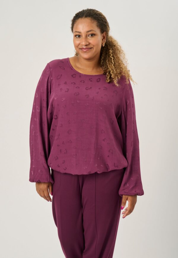 Pont Neuf - Bluse - Pnalison - Plum - 3xl/54-56 billede