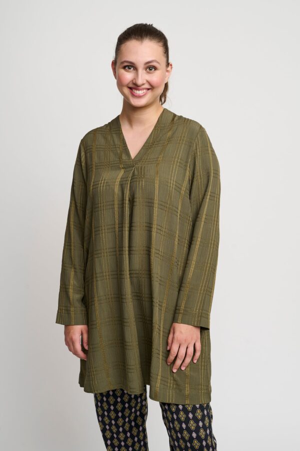 Pont Neuf - Tunika - Pnbana-mie - Dark Olive Green - 2xl billede