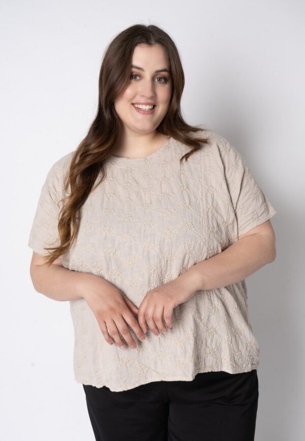 Pont Neuf - Bluse - Pnbetyl - Linen - 2xl/52 billede