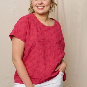 Pont Neuf - Bluse - Pnbetyl - Raspberry - 2xl/52 billede