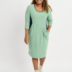 Pont Neuf - Kjole - Pnbianco - Soft Green - 2xl/52 billede