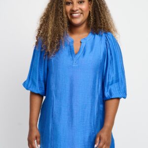 Pont Neuf - Bluse - Pncami Tea - Sapphire Blue - Xl/48-50 billede