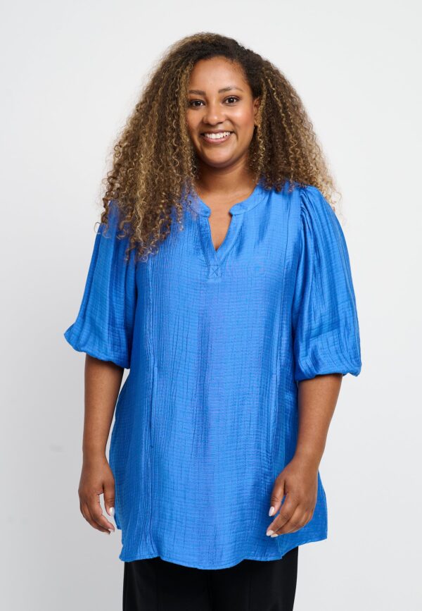 Pont Neuf - Bluse - Pncami Tea - Sapphire Blue - Xl/48-50 billede