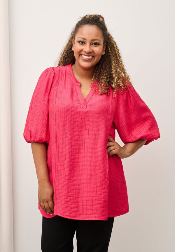 Pont Neuf - Bluse - Pncami Tea - Pink - 3xl/54-56 billede