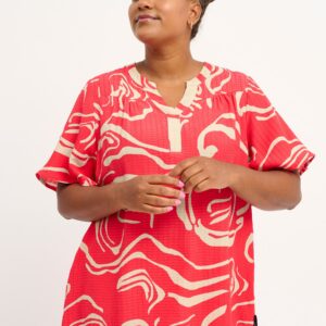 Pont Neuf - Bluse - Pncatleen - Tomato - 3xl/54-56 billede