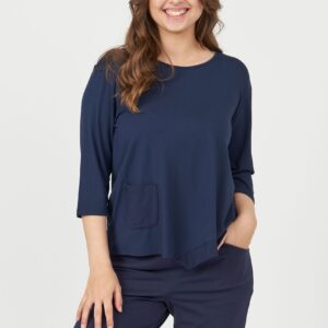 Pont Neuf - Bluse - Pnceleste - Navy - 3xl billede