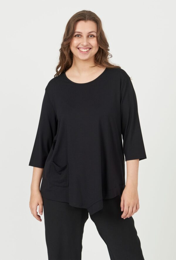 Pont Neuf - Bluse - Pnceleste - Black - 3xl billede