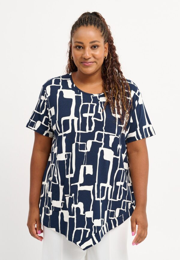 Pont Neuf - Bluse - Pnceleste Sia - Navy Blue - 3xl/54-56 billede